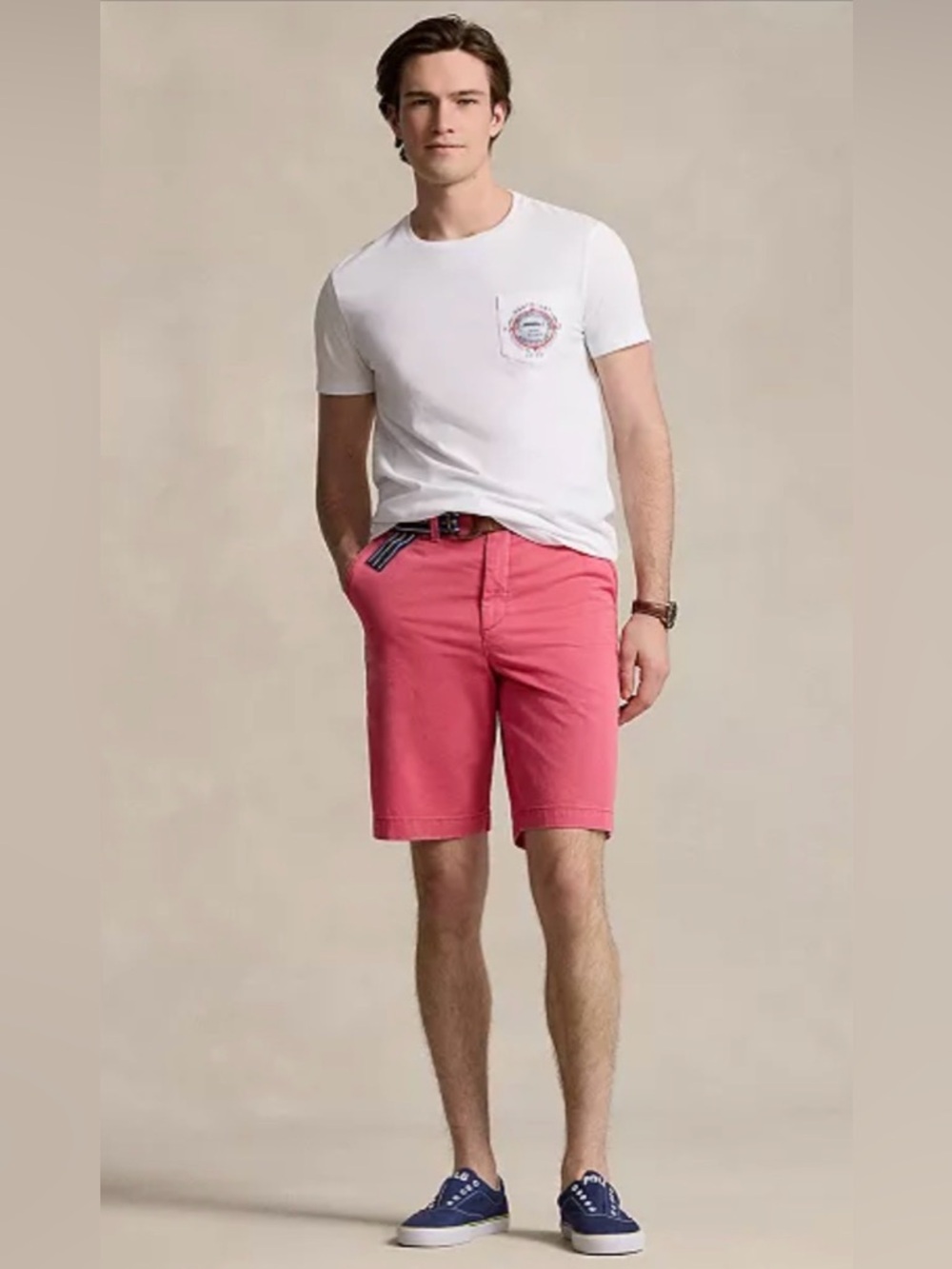POLO RALPH LAUREN Men’s Relaxed Fit Twill 10” Shorts in Nantucket Red, Size 38